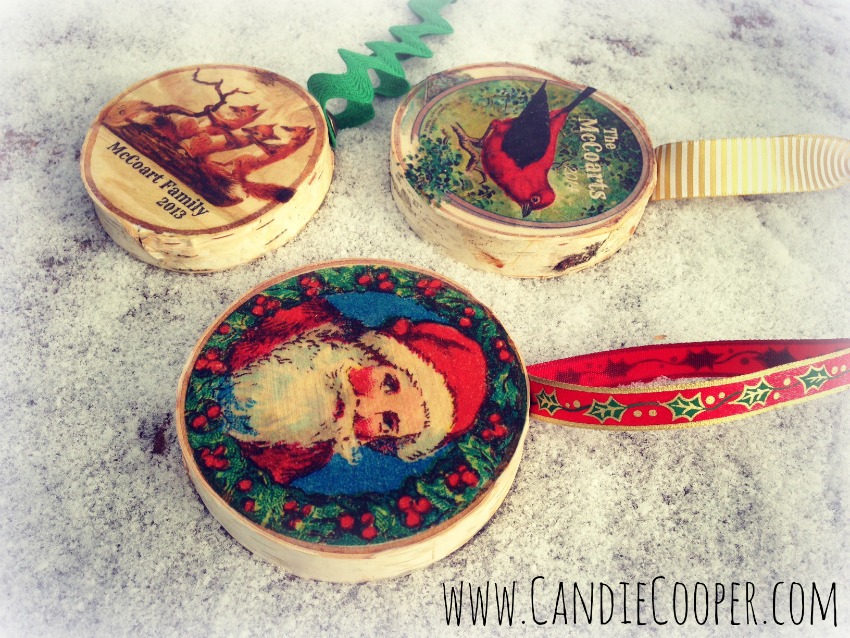 Candie Cooper Birchwood Christmas Ornament 2A