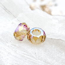 Load image into Gallery viewer, 6mm Light Colorado Topaz Premium Austrian Crystal Large Hole Roller Pair
