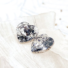 Load image into Gallery viewer, Discontinued! - 10.3x10mm Rose Patina Xilion Heart Premium Crystal Charm Pair
