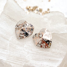 Load image into Gallery viewer, Discontinued! - 10.3x10mm Rose Patina Xilion Heart Premium Crystal Charm Pair
