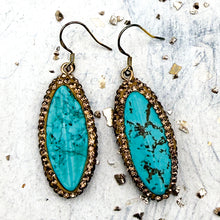 Load image into Gallery viewer, Turquoise Oval Earrings
