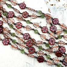 Load image into Gallery viewer, Springtime Blooms Czech Bead Chain - 1 foot
