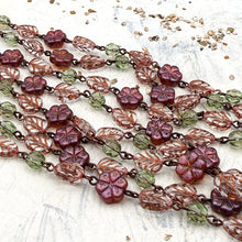Load image into Gallery viewer, Springtime Blooms Czech Bead Chain - 1 foot

