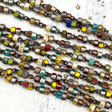 Load image into Gallery viewer, Multicolor Czech Bead Chain - 1 foot
