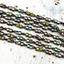 Load image into Gallery viewer, Muted Multicolor Czech Bead Chain - 1 foot
