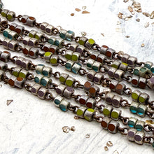 Load image into Gallery viewer, Muted Multicolor Czech Bead Chain - 1 foot
