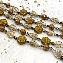 Load image into Gallery viewer, Neutral Blooms Czech Bead Chain - 1 foot
