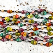 Load image into Gallery viewer, Spring Multicolor Mix Czech Bead Chain - 1 foot
