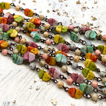 Load image into Gallery viewer, Spring Multicolor Mix Czech Bead Chain - 1 foot
