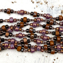 Load image into Gallery viewer, Copper &amp; Plum Czech Bead Chain - 1 foot
