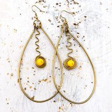 Load image into Gallery viewer, Brass African Earrings - Yellow
