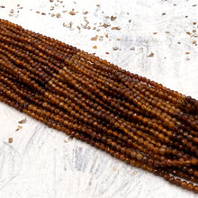 Load image into Gallery viewer, Hesonite Garnet Faceted Rondelle Gemstone Strand
