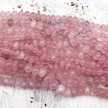 Load image into Gallery viewer, Rose Quartz Rondelle Gemstone Strand
