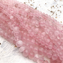 Load image into Gallery viewer, Rose Quartz Rondelle Gemstone Strand
