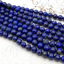 Load image into Gallery viewer, Faceted Round Lapis Gemstone Strand
