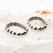 Load image into Gallery viewer, Antique Silver Dot Ring Spacer for Leather Pair
