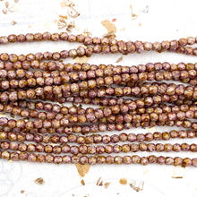 Load image into Gallery viewer, Rose Fire Polished Czech Bead Strand

