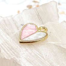 Load image into Gallery viewer, Golden/Pink Divided Heart Charm
