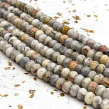 Load image into Gallery viewer, Large Hole Jasper Bumble Bee Bead Strand

