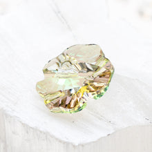 Load image into Gallery viewer, 14mm Luminous Green Premium Crystal Clover Button
