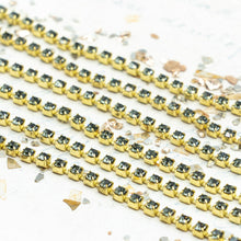 Load image into Gallery viewer, Black Diamond Premium Crystal Brass Cup Chain - 4 Feet
