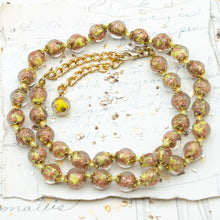 Load image into Gallery viewer, Lime Green Venetian Glass Necklace
