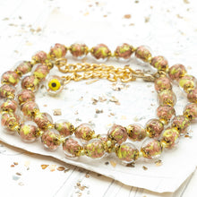 Load image into Gallery viewer, Lime Green Venetian Glass Necklace
