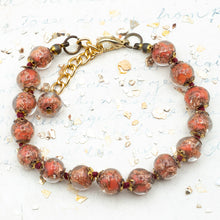 Load image into Gallery viewer, Red Ochre Venetian Glass Bracelet
