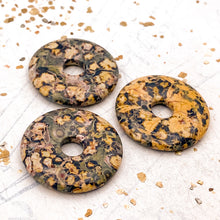 Load image into Gallery viewer, Leopard Skin Jasper Stone Donut Pendant
