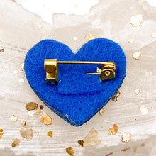 Load image into Gallery viewer, Leather Heart Pin - Gig's Paris Find
