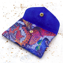 Load image into Gallery viewer, Blue Flat Edge Butterfly Leather Wallet - Gigi's Paris Find
