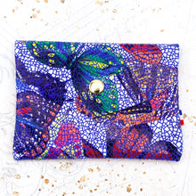 Load image into Gallery viewer, Blue Flat Edge Butterfly Leather Wallet - Gigi's Paris Find
