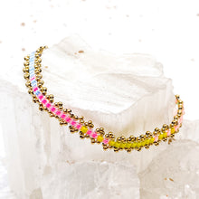 Load image into Gallery viewer, Rainbow Beaded Fringe Bracelet - Gig's Paris Find
