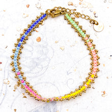 Load image into Gallery viewer, Rainbow Beaded Fringe Bracelet - Gig's Paris Find
