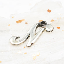 Load image into Gallery viewer, Sterling Silver Letter N Charm
