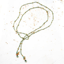 Load image into Gallery viewer, Turquoise and Gold Tassel Necklace - Paris Find
