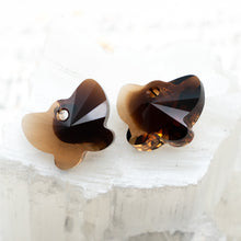 Load image into Gallery viewer, 18mm Topaz Blend Premium Crystal Butterfly Charm Pair

