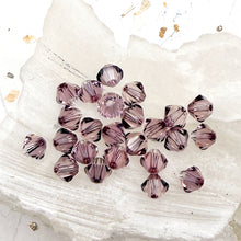 Load image into Gallery viewer, 4mm Antique Pink Premium Crystal Bicone Bead Set - 24 Pcs
