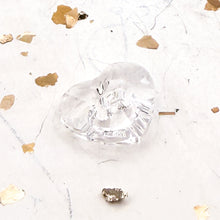 Load image into Gallery viewer, 16x14mm Clear Premium Crystal Heart Button
