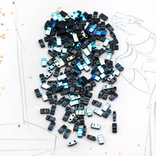 Load image into Gallery viewer, Jet AB Half Tila Beads
