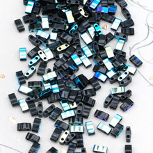 Load image into Gallery viewer, Jet AB Half Tila Beads
