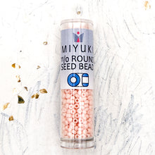Load image into Gallery viewer, 11/0 Round Matte Opaque Lt. Tea Rose Seed Bead Tube
