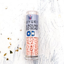 Load image into Gallery viewer, 11/0 Round Matte Opaque Lt. Tea Rose Seed Bead Tube
