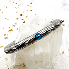 Load image into Gallery viewer, Slim, Stretchy, and Silver Women's Bracelet-Cool Colors
