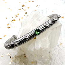 Load image into Gallery viewer, Slim, Stretchy, and Silver Women's Bracelet-Cool Colors
