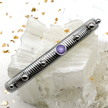 Load image into Gallery viewer, Slim, Stretchy, and Silver Women's Bracelet-Warm Colors
