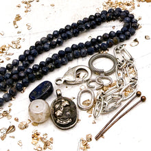 Load image into Gallery viewer, Gemstone Necklace Kit - Sodalite

