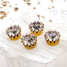 Load image into Gallery viewer, 8mm Premo Crystal Round Gold Set Crystal
