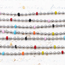 Load image into Gallery viewer, 2.5mm Multicolor Enamel Stainless Steel Ball Chain - 1 Foot
