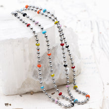 Load image into Gallery viewer, 2.5mm Multicolor Enamel Stainless Steel Ball Chain - 1 Foot
